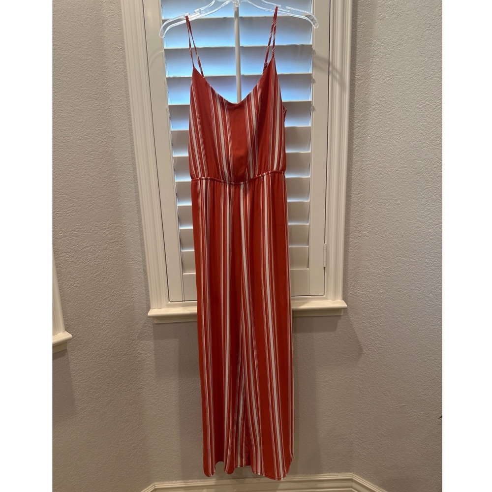 Shinestar Jumpsuit Vibrant Orange and White - Picture 6 of 8